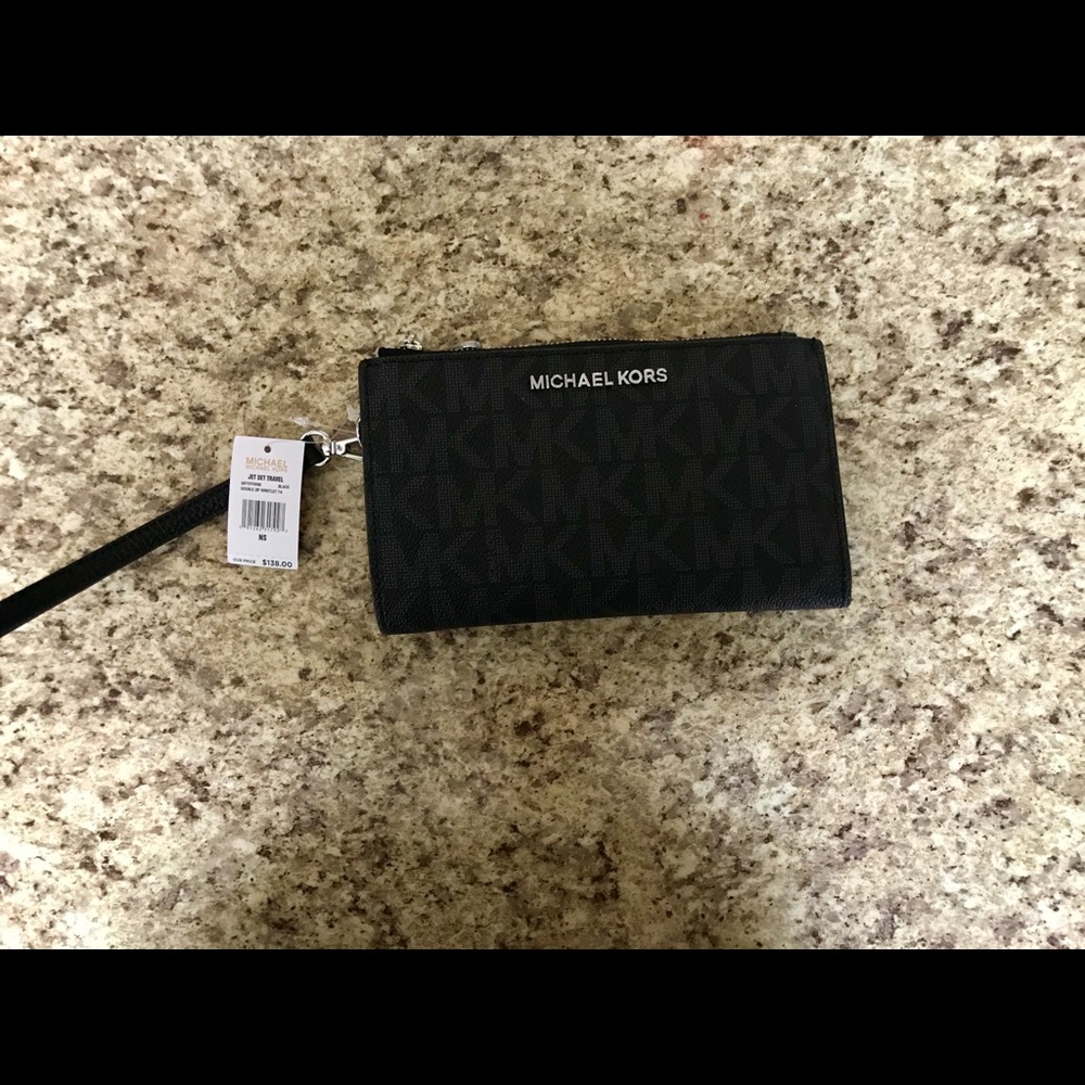 MK Logo Wristlet